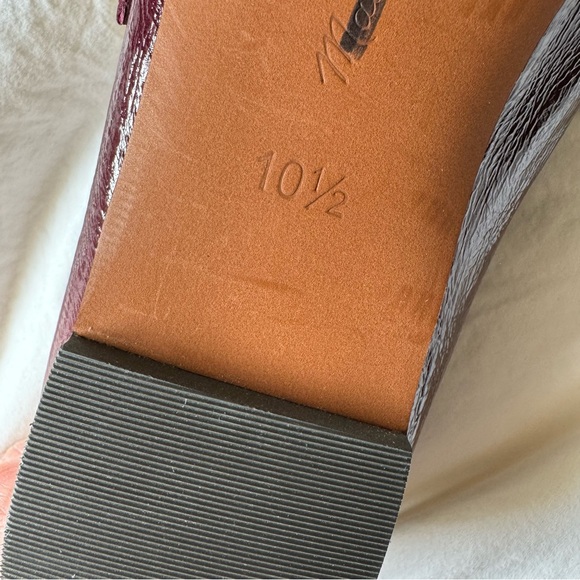 MADEWELL The Remy Crinkle Patent Leather Mary Jane Flats - Deep Plum Size 10.5 - Picture 8 of 9